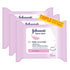 Johnson's Daily Essentials Refreshing Face Cleansing Wipes Value Pack 75 Wipes 3 Packs
