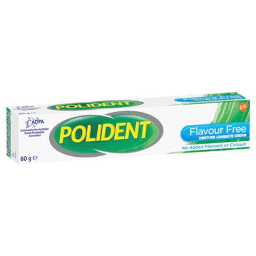 Polident Denture Adhesive Cream Flavour Free 60G