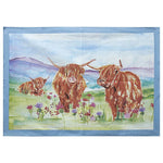 L & P Home & Gifts Highland Cow Tea Towel 70cm X 52cm