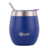 Cheeki Insulated Wine Tumbler Sapphire Blue With Stainless Steel Straw 220ML