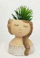 Urban Bonnie Girl Planter White 12 cm
