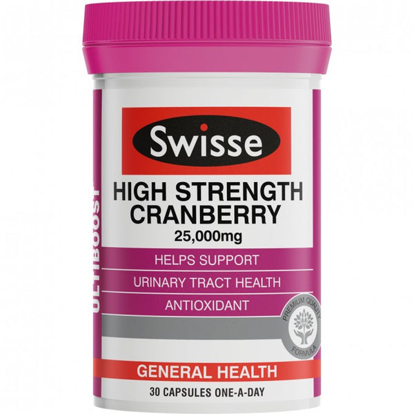 Swisse Ultiboost High Strength Cranberry 25000mg 30 Capsules