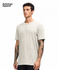 American Apparel 2004CVC Unisex Henley T Shirt Heather Bone