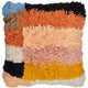 Rachel Castle Priscilla Shag Cushion Pink and Orange Stripe 55CM x 35CM