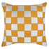 Escape to Paradise Cushion Cover With Piping Check Gold White 60CM X 60CM