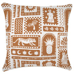 Escape to Paradise Cushion Cover With Piping Naxos Rust 60CM X 60CM