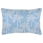 Escape to Paradise Cushion Cover With Piping Cabana Palms Pale Blue 35CM x 50CM