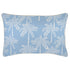 Escape to Paradise Cushion Cover With Piping Cabana Palms Pale Blue 35CM x 50CM
