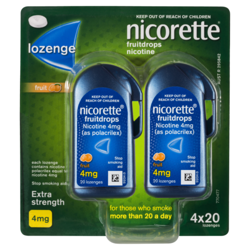 Nicorette Nicotine Lozenges Fruit 4mg 80 Lozenges