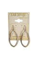 EarSense Gold Open Silhouette Drop Earrings French Hook F393