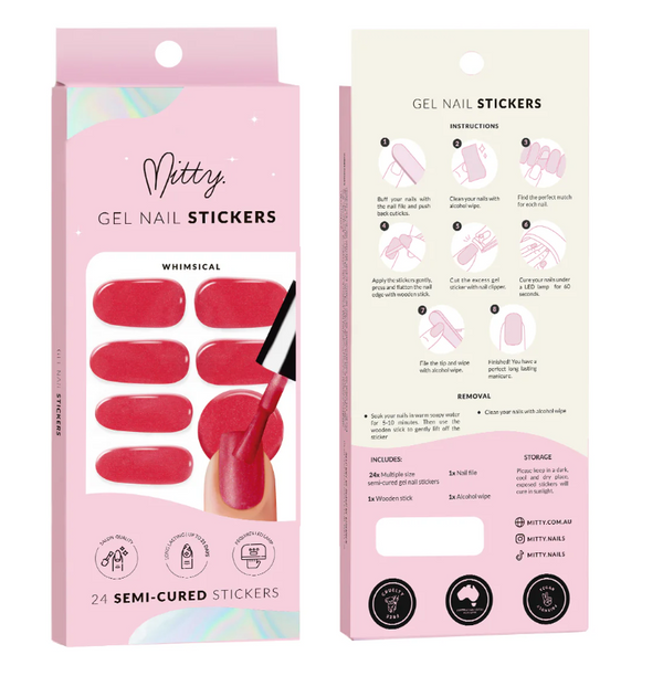 Mitty Semi-Cured Gel Nail Stickers Whimsical