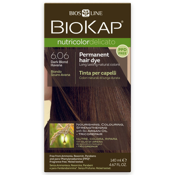 Biokap Delicato 6.06 Dark Blond Havana Gentle Dye 140mL