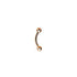 Rossan Micro Banana Rosegold PVD Banana Barbell 1.2