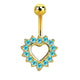 Rossan Belly Banana Jewelled Heart BJ1251AG