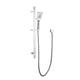 Ania Square Stainless Steel Shower On Rail With Handheld Head Set