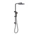 Ania Round Multifunction Sliding Shower Rail with Overhead Rain Shower