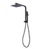 Ania Multifunction Square Hand Shower with Overhead Rain Shower and Half Rail Set