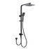 Ania Multifunction Square Sliding Shower with Overhead Rain Shower and Bottom Inlet