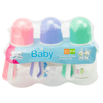 Baby & Me Apple Bear Baby Drinking Water Bottle 100ml 3 Pieces Assorted