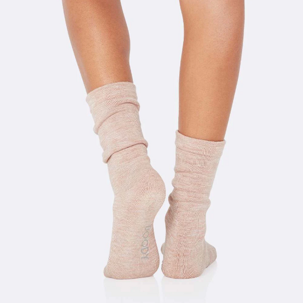 Boody Womens Chunky Bed Socks Dusty Pink 3-9