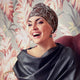 Christine Amber Boho Turban Gold Dust Browns One Size