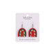 Christmas Small Candy Cane Rainbow Earrings