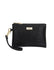 Serenade Leather Cosmo Vegan Flat Bag Swinger Handle CP02-1006 Black