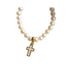 Lauren Hinkley Pearl Bracelet with Cross Charm
