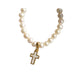 Lauren Hinkley Pearl Bracelet with Cross Charm