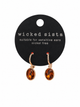 Wicked Sista Amber-Coloured Oval Drop Earrings