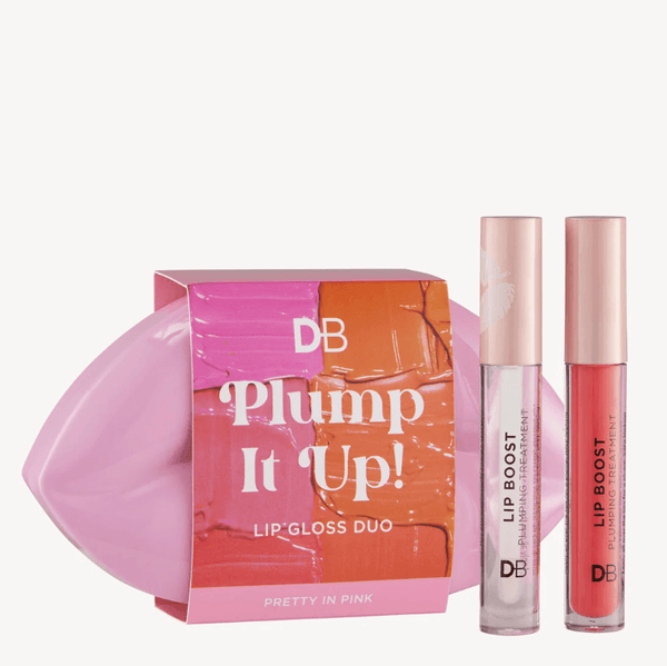 DB Cosmetics Plump It Up Lip Gloss Duo Pretty Pink