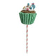 Theatre Seasonal Decor Green Cupcake Pick