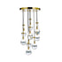 Rayne Collection - Round Cluster - W:50cm H:100cm- Brass Chandelier