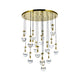 Rayne Collection - Round Cluster - W: 100cm H: 150cm - Brass Chandelier