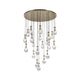 Rayne Collection - Round Cluster - W: 120cm H: 200cm - Brass Chandelier