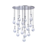 Rayne Collection - Round Cluster - W: 100cm H: 150cm - Polished Nickel Chandelier