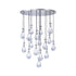 Rayne Collection - Round Cluster - W: 100cm H: 150cm - Polished Nickel Chandelier