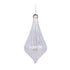 Pearl Blue Swirl Long Drop Christmas Bauble Ornament