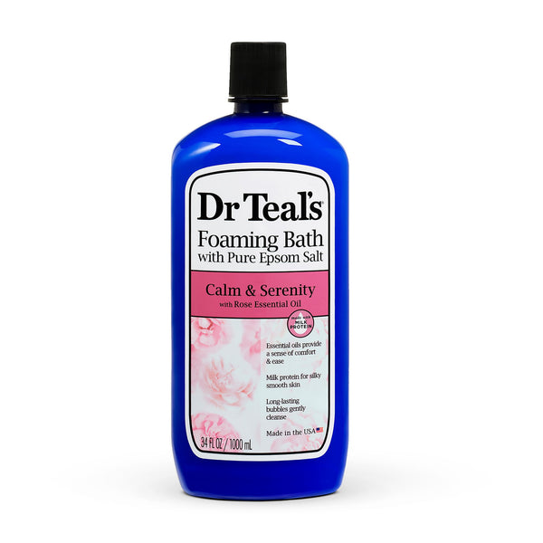 Dr Teal's Calm & Serenity with Rose Essential Oil Foaming Bath 1L