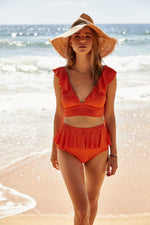 Duskii Cancun Frill Bottoms Tangerine