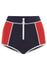 Duskii High Waist Zip Bottom Navy & Red