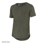 Eleven Workwear Acid Wash Crew Neck T-Shirt Washed Green Small