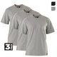 Eleven Workwear Essential Cotton Short Sleeve T Shirt 3Pk Grey Marle