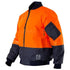 Eleven Workwear Hi-Vis Spliced Bomber Jacket Orange Navy