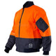 Eleven Workwear Hi-Vis Spliced Bomber Jacket Orange Navy