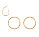 Rossan Ear Hinged Ring Gold CZ 10MM