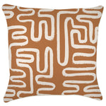 Escape to Paradise Cushion Cover With Piping Maze Rust 60CM X 60CM