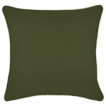 Escape to Paradise Cushion Cover With Piping Solid Eucalyptus 45CM X 45CM