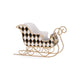 Holly and Ivy Quilted Harlequin Christmas Sleigh Decoration 30CM