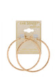Ear Sense Gold Faceted Click Hoops 50MM